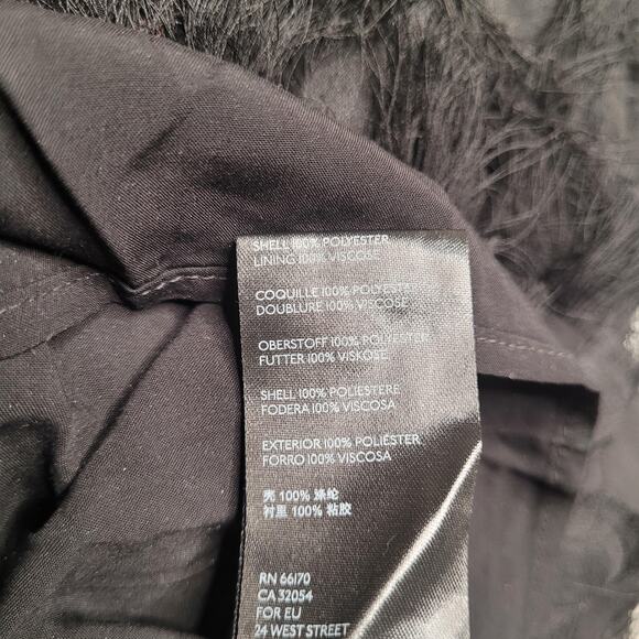 Anthropologie Dress 12 Black Roxie Fringe Textured Sleeveless Party Flapper - Picture 8 of 11